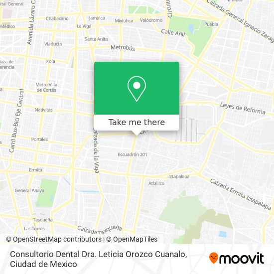 Consultorio Dental Dra. Leticia Orozco Cuanalo map
