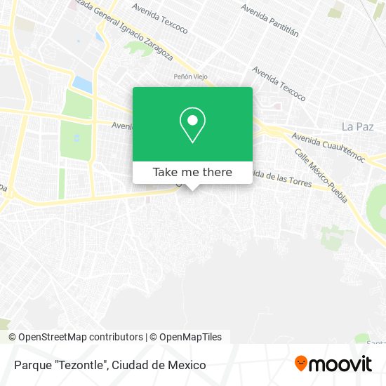 Parque "Tezontle" map