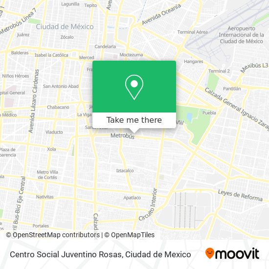 Mapa de Centro Social Juventino Rosas