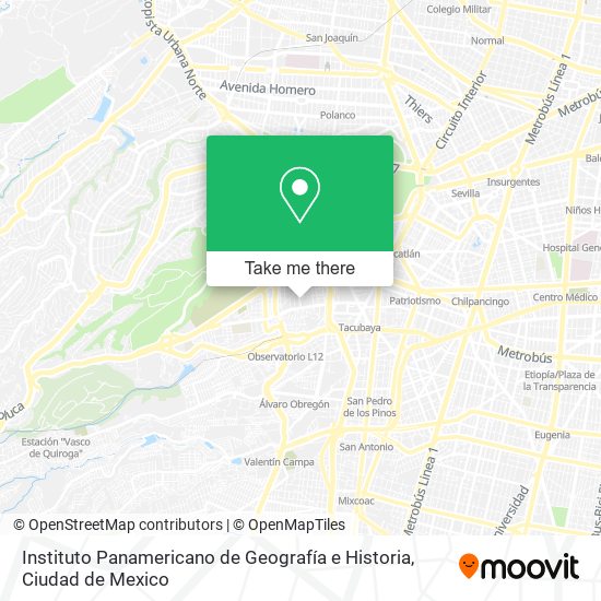 Instituto Panamericano de Geografía e Historia map
