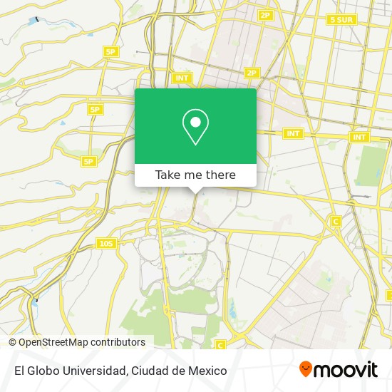El Globo Universidad map