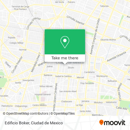 Edificio Boker map