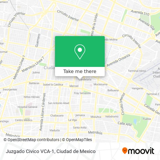 Juzgado Civico VCA-1 map