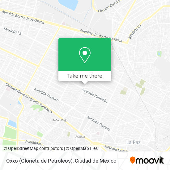 Mapa de Oxxo (Glorieta de Petroleos)