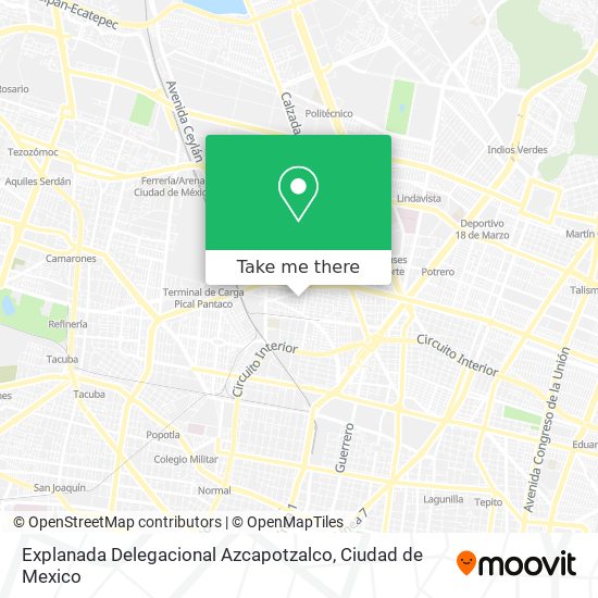 Mapa de Explanada Delegacional Azcapotzalco