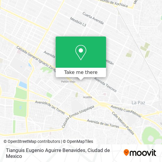 Mapa de Tianguis Eugenio Aguirre Benavides