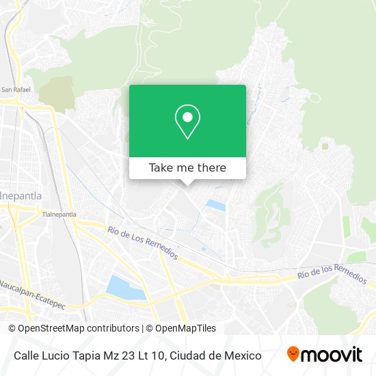 Calle Lucio Tapia Mz 23 Lt 10 map