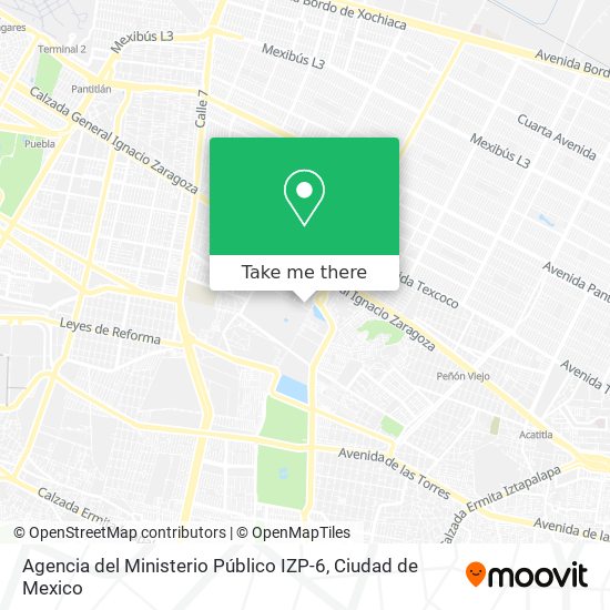 Mapa de Agencia del Ministerio Público IZP-6