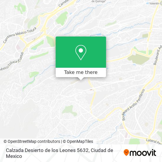 How to get to Calzada Desierto de los Leones 5632 in Huixquilucan by Bus or  Metro?