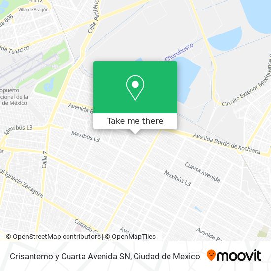 Crisantemo y Cuarta Avenida SN map