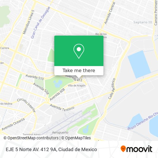 EJE 5 Norte AV. 412 9A map