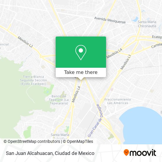 San Juan Alcahuacan map