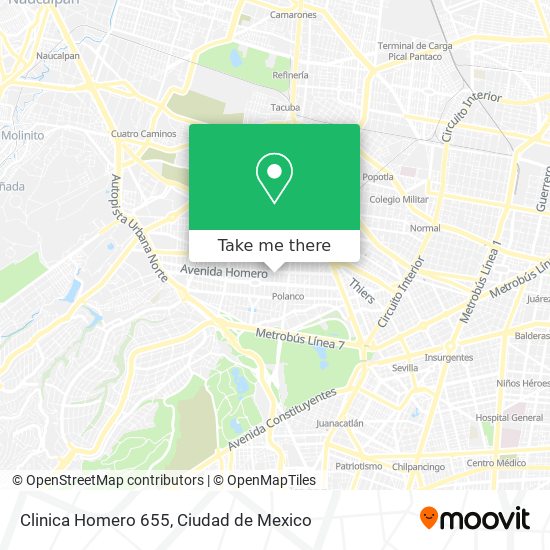 Clinica Homero 655 map