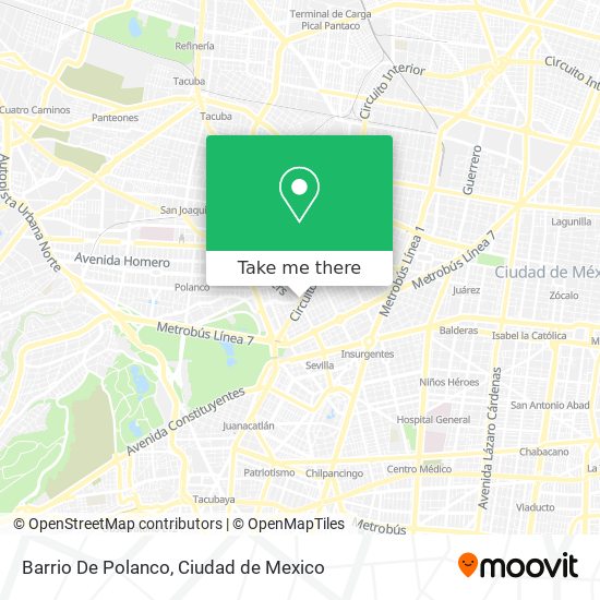 Mapa de Barrio De Polanco