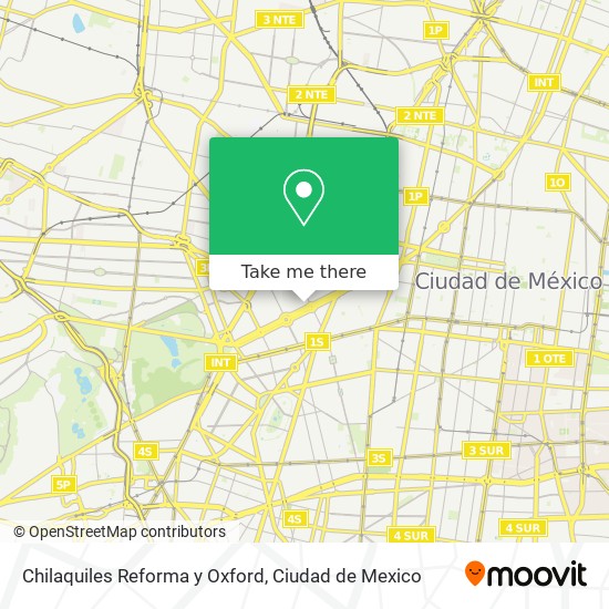 Chilaquiles Reforma y Oxford map