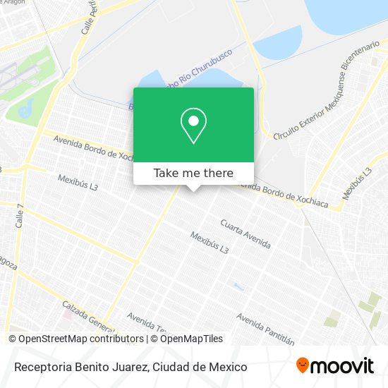Receptoria Benito Juarez map