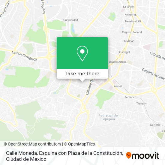 Calle Moneda, Esquina con Plaza de la Constitución map