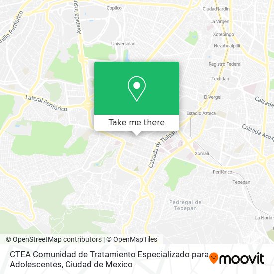 CTEA Comunidad de Tratamiento Especializado para Adolescentes map