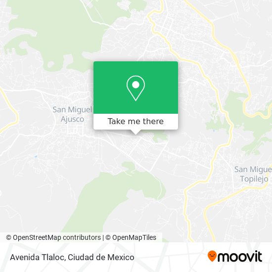 Avenida Tlaloc map