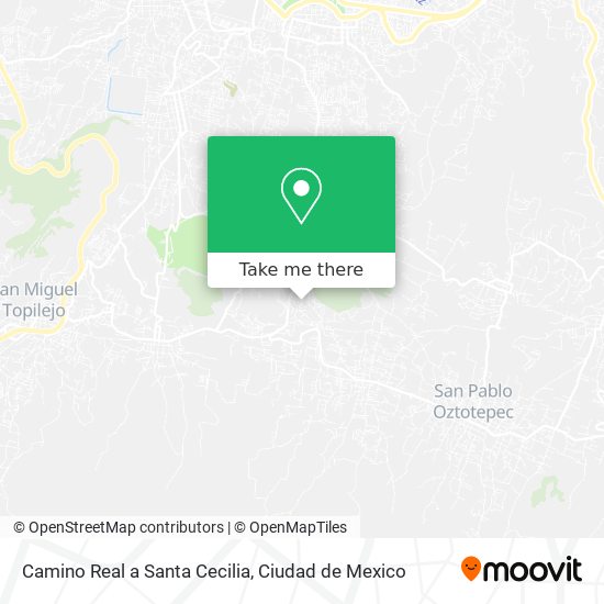 Camino Real a Santa Cecilia map