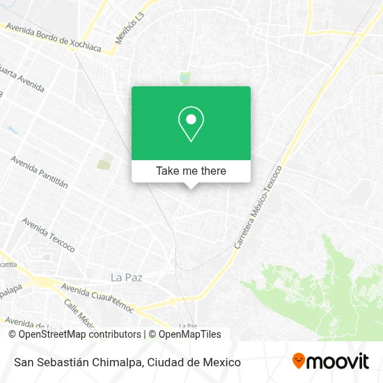 San Sebastián Chimalpa map