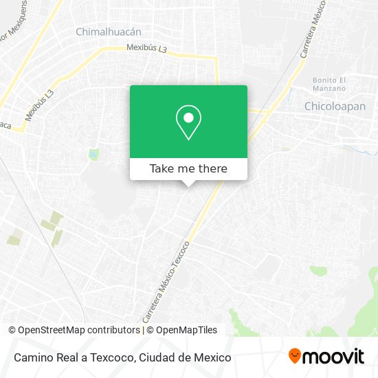 Camino Real a Texcoco map