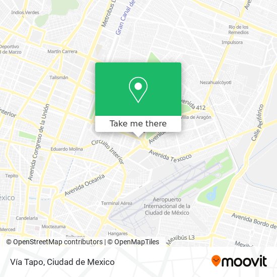 Vía Tapo map