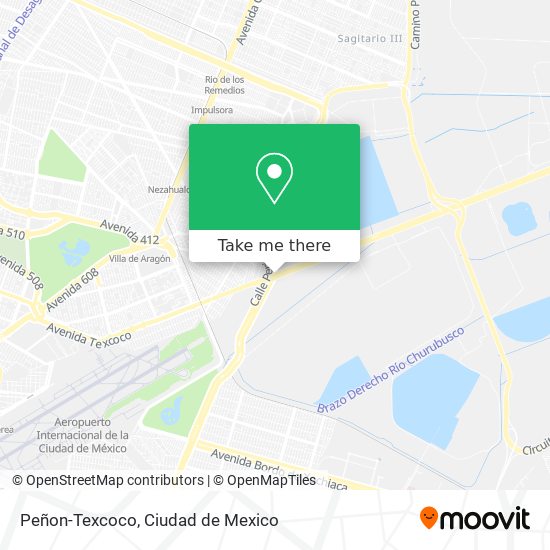 Peñon-Texcoco map