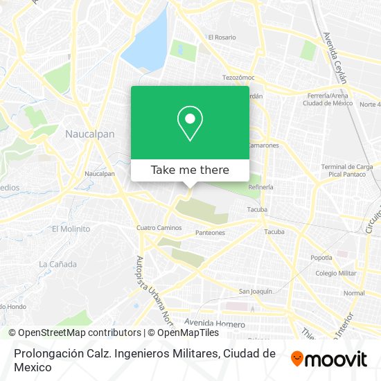 Prolongación Calz. Ingenieros Militares map