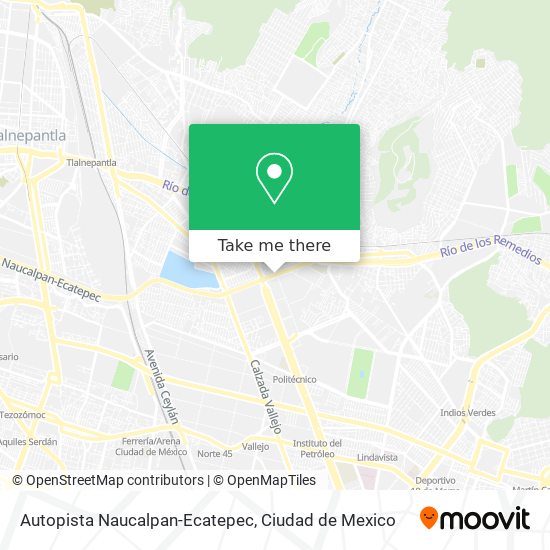 Mapa de Autopista Naucalpan-Ecatepec