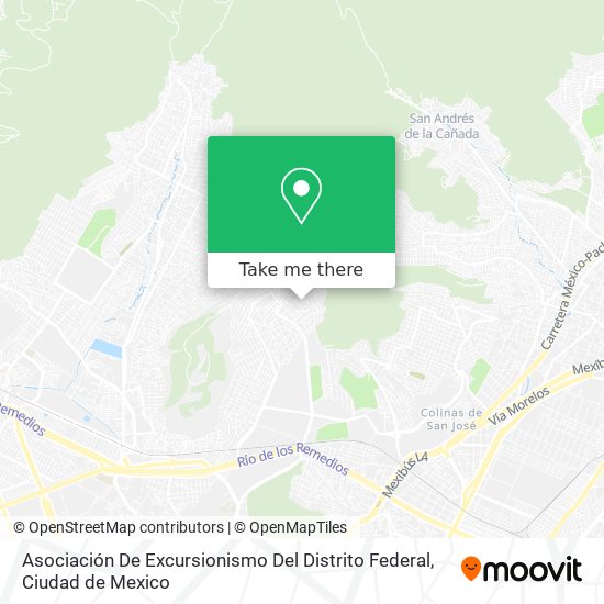 Mapa de Asociación De Excursionismo Del Distrito Federal