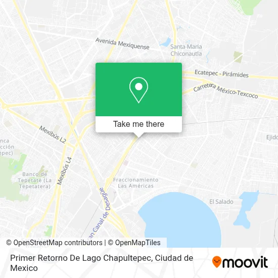 Primer Retorno De Lago Chapultepec map
