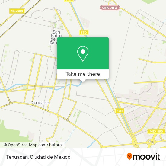 How to get to Tehuacan in Tultepec by Bus or Train?