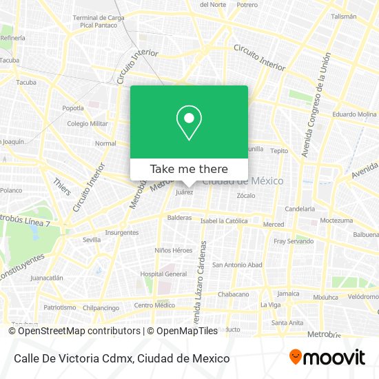 Calle De Victoria Cdmx map