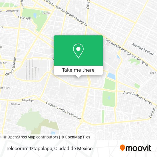 Telecomm Iztapalapa map