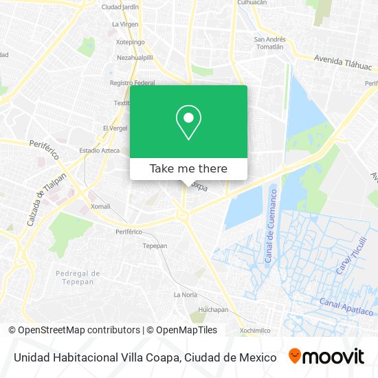 Mapa de Unidad Habitacional Villa Coapa
