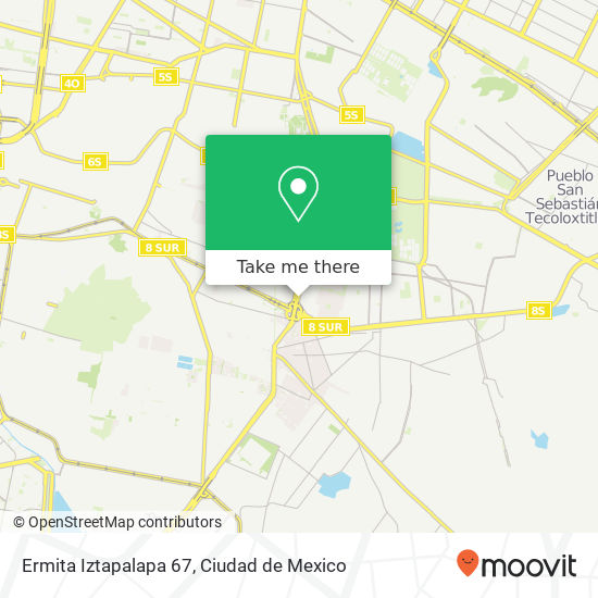 Ermita Iztapalapa 67 map