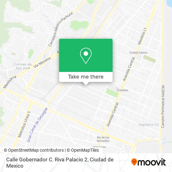 Mapa de Calle Gobernador C. Riva Palacio 2