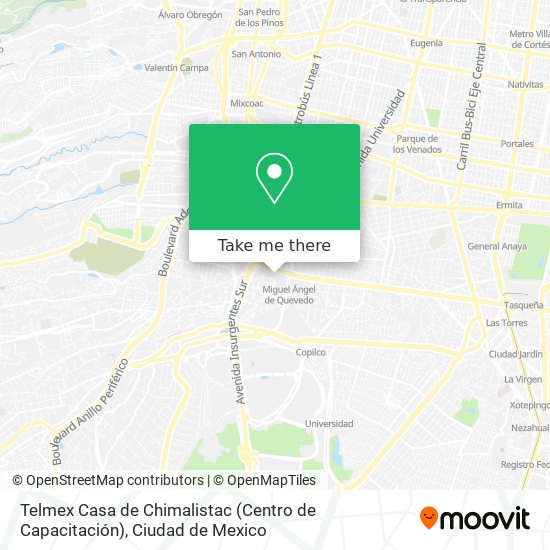 Telmex Casa de Chimalistac (Centro de Capacitación) map