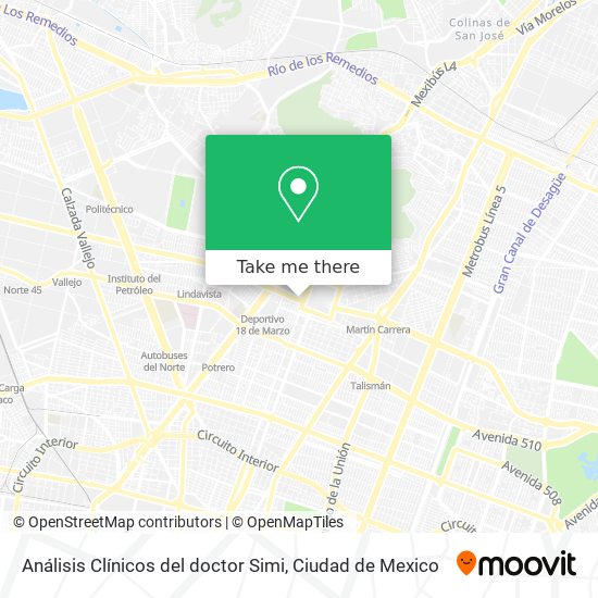 Análisis Clínicos del doctor Simi map