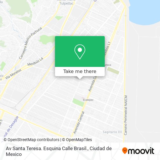 Mapa de Av Santa Teresa. Esquina Calle Brasil.