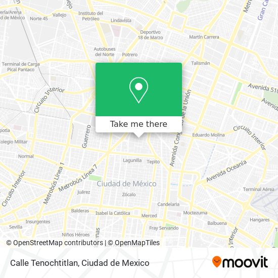 Calle Tenochtitlan map