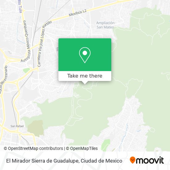 El Mirador Sierra de Guadalupe map
