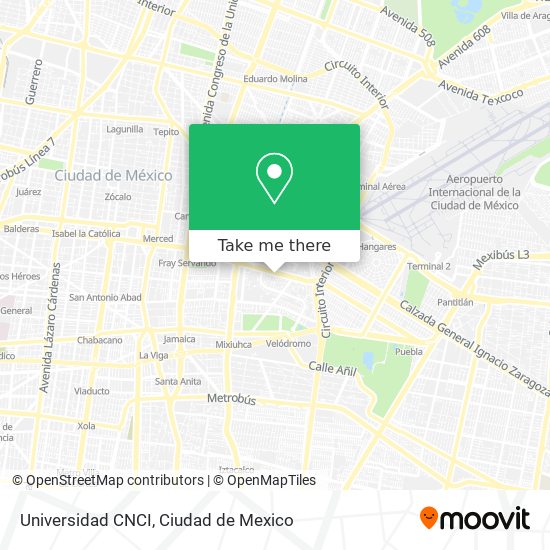 Universidad CNCI map