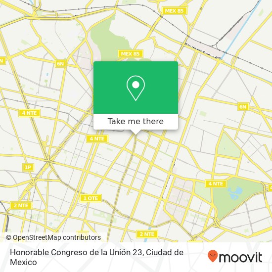 Mapa de Honorable Congreso de la Unión 23