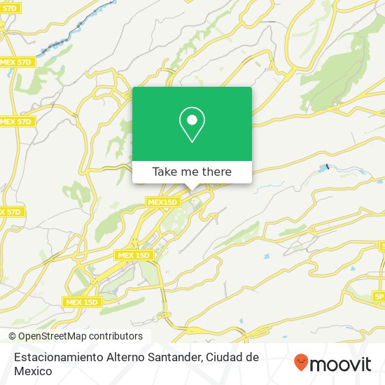 Estacionamiento Alterno Santander map