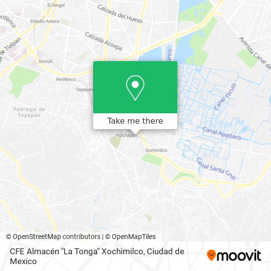 CFE Almacén "La Tonga" Xochimilco map
