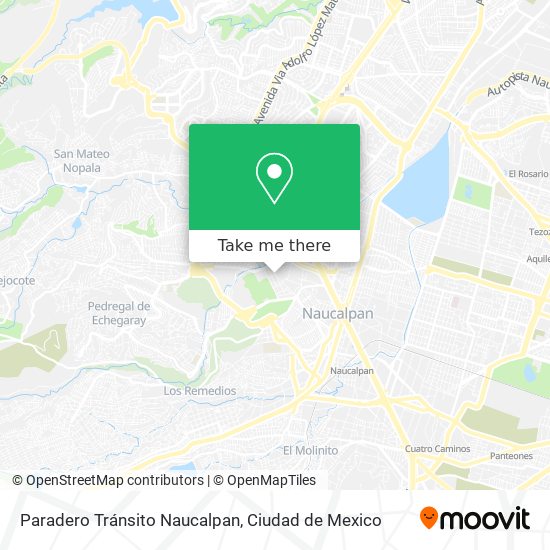 Mapa de Paradero Tránsito Naucalpan