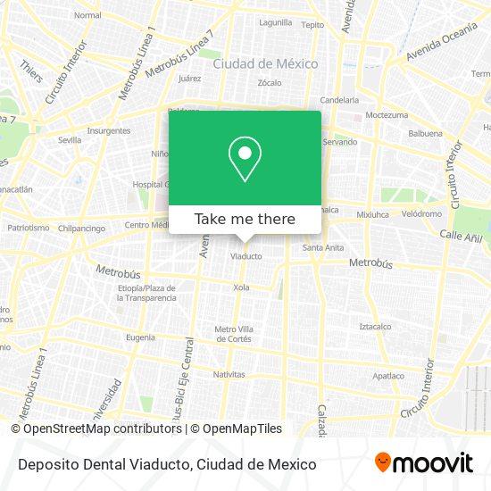 Deposito Dental Viaducto map