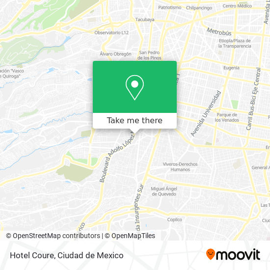 Hotel Coure map